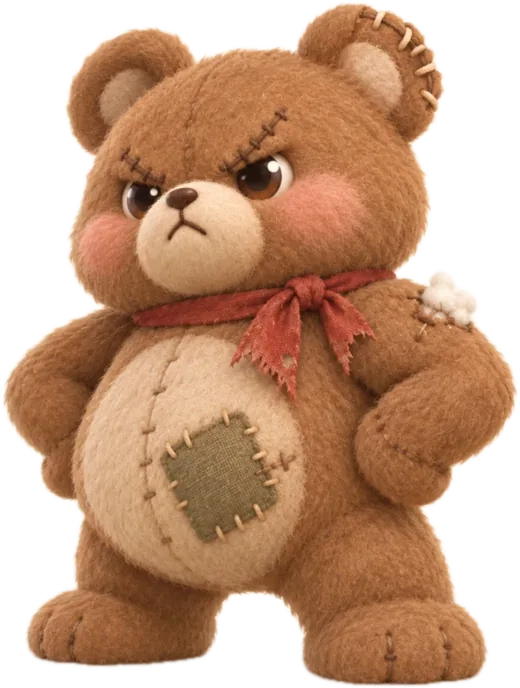 おこりんぼうのクマの絵